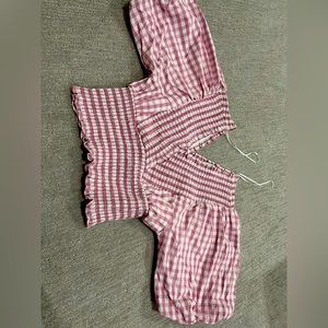 Abercrombie Poplin Puff Sleeve Top